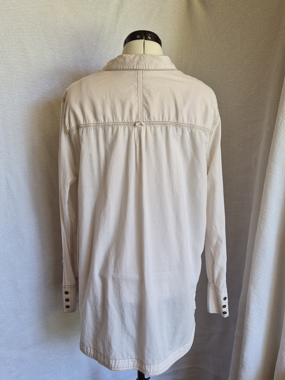 Free People Cream Button Up Top - Picture 2 of 11